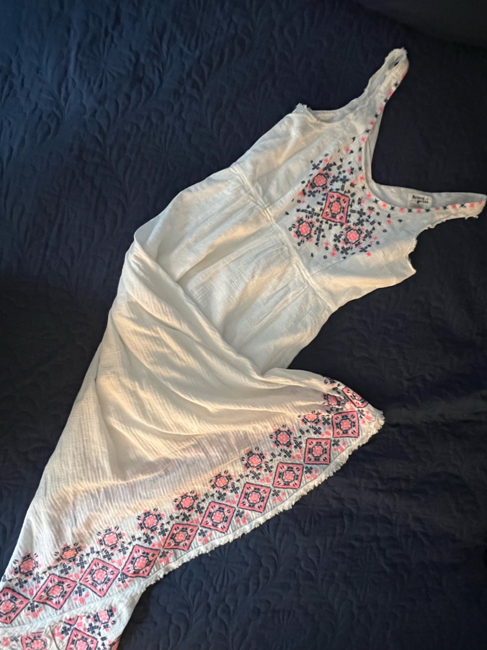 Anthropologie Holding Horses Embroidered High-Low Maxi Dress